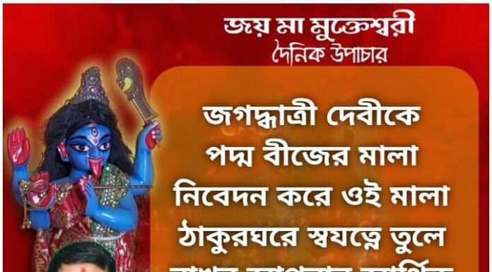 দৈনিক উপাচার: নভেম্বর 14 নভেম্বর 2021 -জয়মা মুক্তেশ্বরী