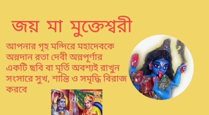 দৈনিক উপাচার : 9 এপ্রিল 2022 – জয় মা মুক্তেশ্বরী
