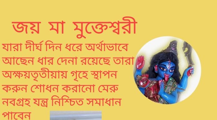 দৈনিক উপাচার : 29 এপ্রিল 2022 – জয় মা মুক্তেশ্বরী