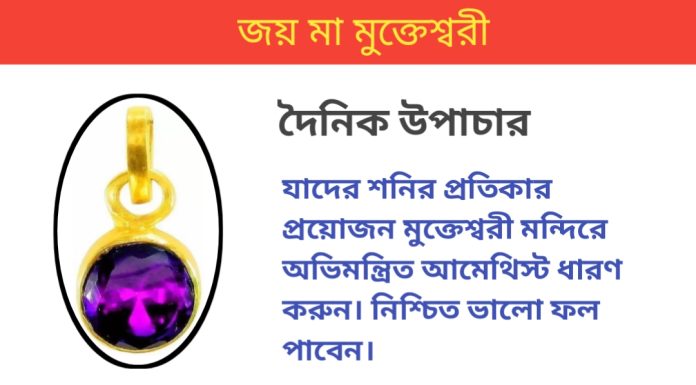 দৈনিক উপাচার : ২৫ আগস্ট ২০২৩ – জয় মা মুক্তেস্বরী