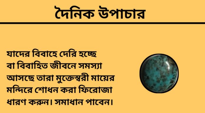 দৈনিক উপাচার : ৮ এপ্রিল ২০২৪ – জয় মা মুক্তেস্বরী