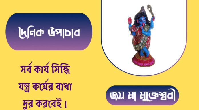 দৈনিক উপাচার : ৪ আগস্ট ২০২৫ – জয় মা মুক্তেশ্বরী